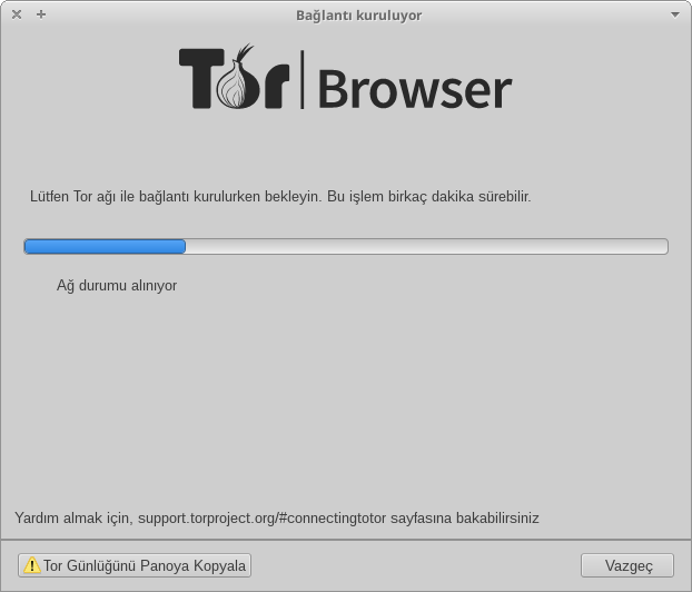 Tor yükleme ekranı
